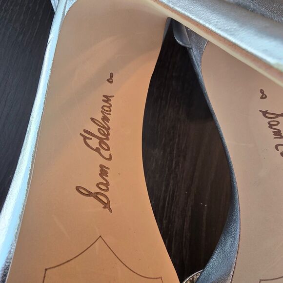 Sam Edelman Eleanor silver open toe sandal size 8 - Picture 8 of 12